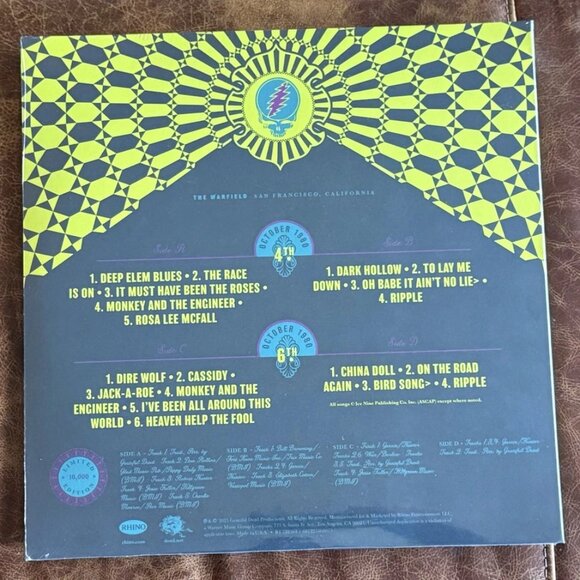 Grateful Dead Warfield 2-LP ~ RSD Blk Fri 2025 ~ Ltd Ed ~ New/Sealed! - Picture 3 of 3
